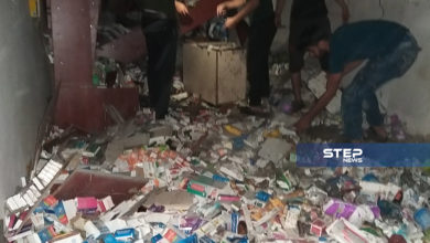 الصور الأولية لانفجار عبوة ناسفة داخل صيدلية بريف حلب الغربي