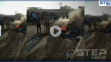 بالفيديو|| جرحى ومصابين بتفجير مفخخة بسوق المحروقات وسط مدينة الباب شرق حلب