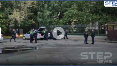 بالفيديو|| روسي مخمور يقتحم مقر السفير الأمريكي في موسكو بسيارة وواشنطن تحقق