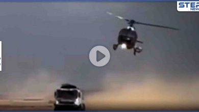 بالفيديو|| طائرة مروحية تصطدم بشاحنة روسية مسرعة بالصحراء السعودية خلال رالي داكار