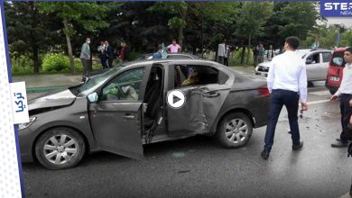 بالفيديو|| موكب أحمد داود أوغلو يتعرض لحادث سير وإصابة شخصية هامة فيه