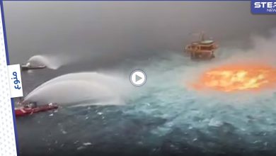 بالفيديو|| المحيط يحترق.. لقطات مذهلة تظهر عين النار واحتراق سطح الماء في خليج المكسيك