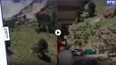 بالفيديو|| انهيار صخري مرعب بالهند تسبب بدمار واسع ومقتل 9 أشخاص وتدمير جسر