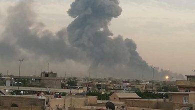 بالفيديو || انفجار ضخم قرب قيادة شرطة الأنبار غربي العراق