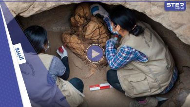 شاهد|| مومياء مخيفة مقيدة بالحبال عمرها مئات السنين تذهل العلماء وكل من رآها في البيرو