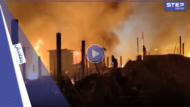 بالفيديو|| حريق ضخم في مخيم للاجئين الروهينغا ببنغلاديش يدمر مئات المنازل