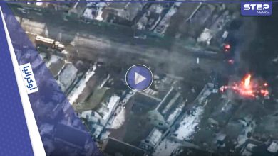 بالفيديو|| جنود الروس فروا منها ذعراً... صاروخ يُفاجئ رتل عسكري روسي في طريقه إلى كييف ويدمره