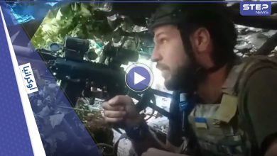 بالفيديو|| لحظة إصابة قناص أوكراني برصاصة قناص روسي