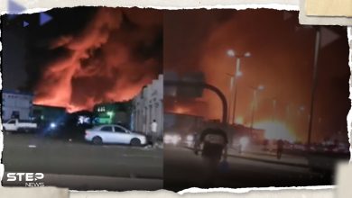 حريق هائل بسوق الصواريخ في جدة
