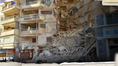 انهيار مبنى سكني في الإسكندرية المصرية