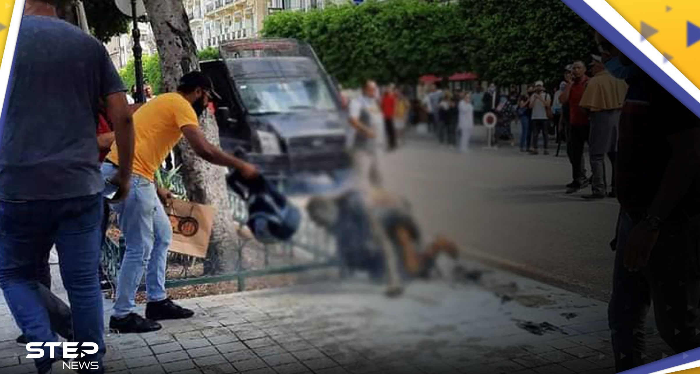 أمام المارة.. شاب تونسي يضرم النار في نفسه
