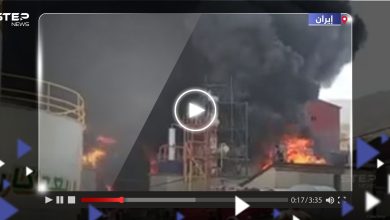 شاهد || اندلاع حريق ضخم في منطقة دورود الصناعية بإيران