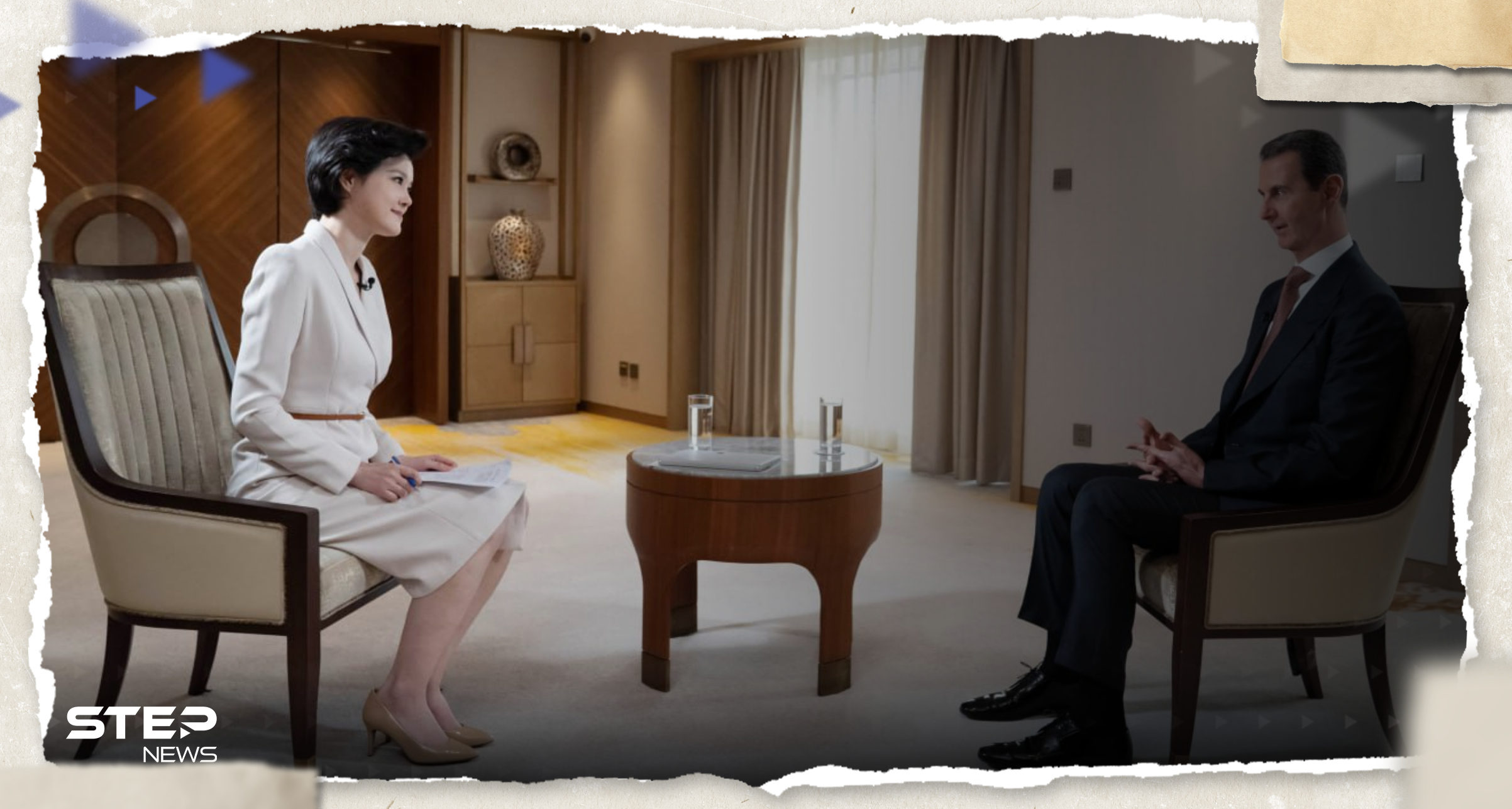 بالفيديو|| بشار الأسد لقناة صينية: "الحرب مستمرة".. ويقدم هدية "غير متوقعة" للصحفية