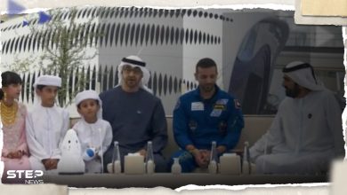 رئيس دولة الإمارات ومحمد بن راشد يستقبلان رائد الفضاء سلطان النيادي لدى عودته لأرض الوطن (فيديو)