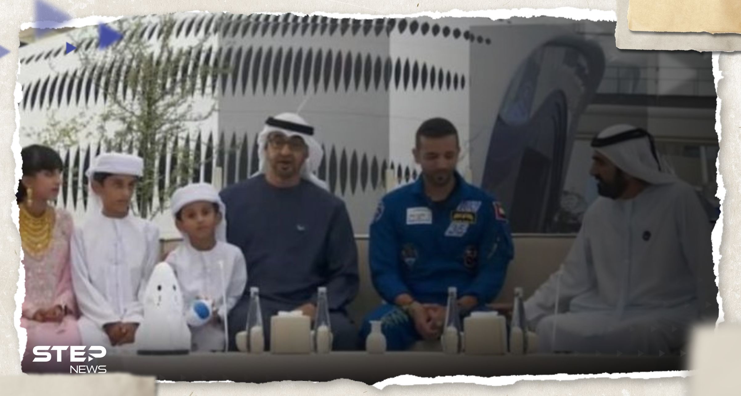 رئيس دولة الإمارات ومحمد بن راشد يستقبلان رائد الفضاء سلطان النيادي لدى عودته لأرض الوطن