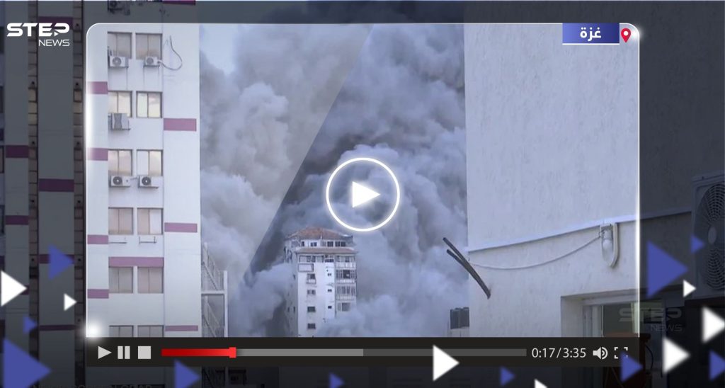 فيديو يوثق لحظة تدمير برج فلسطين في قطاع غزة وكتائب القسام تتوعد