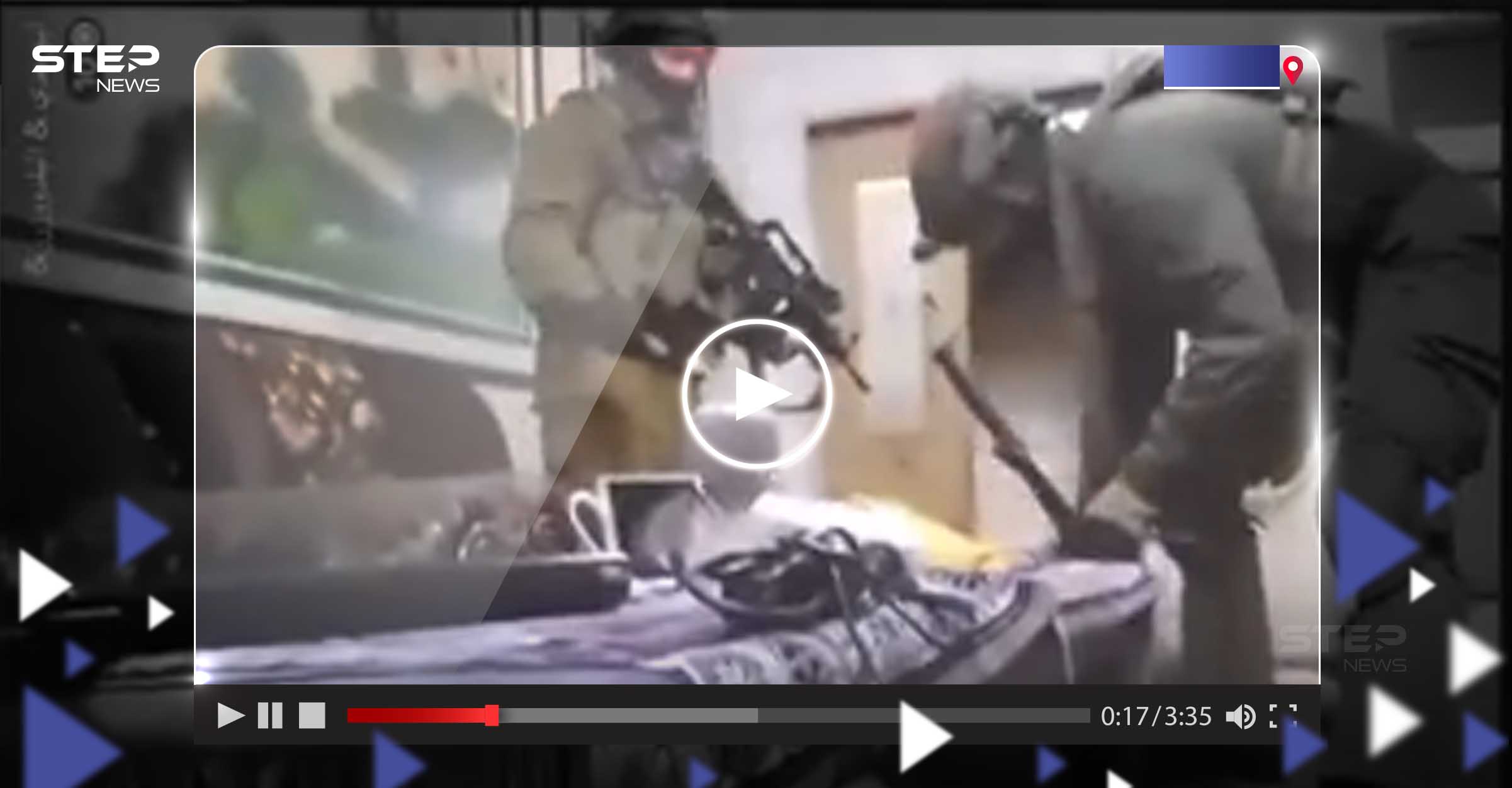 - لحظة اقتحام منزل ناشط فلسطيني واعتقاله