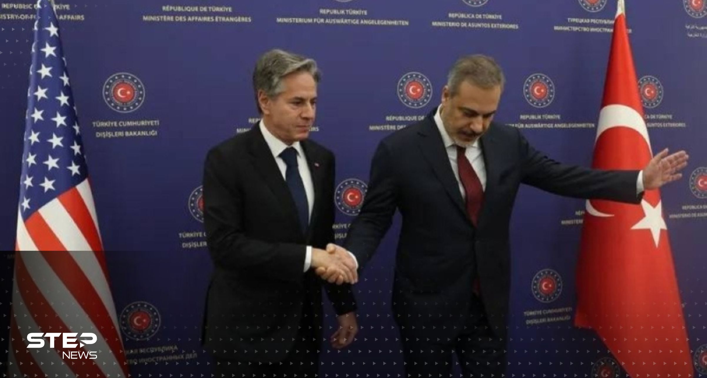 صحيفة تكشف لماذا رفض وزير خارجية تركيا معانقة بلينكن خلال لقائهما في أنقرة