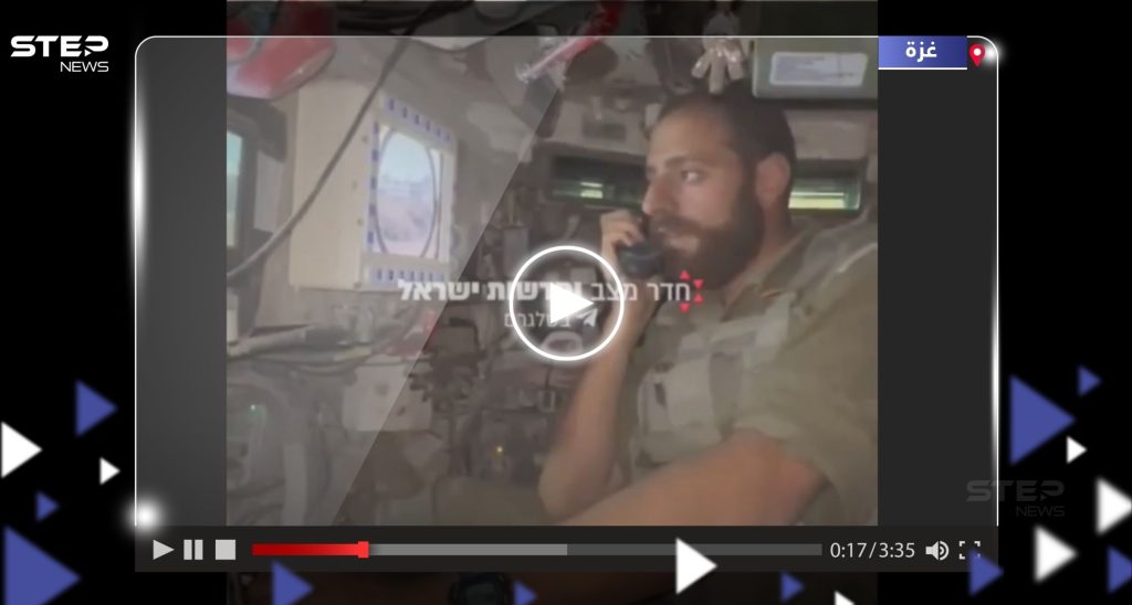 فيديو متداول لضابط إسرائيلي داخل آلية عسكرية يوثق لحظة قصف مدرسة الفاخورة بغزة