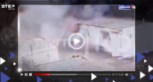 شاهد || لحظة إصابة وتدمير نقطة عسكرية إسرائيلية بصاروخ أطلق من لبنان
