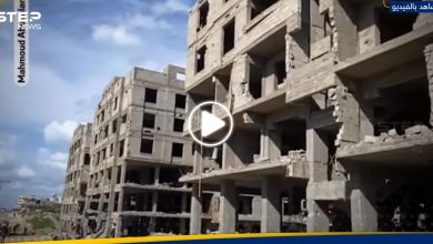 شاهد لقطات تُظهر تدمير أبراج مصرية قبل افتتاحها في غزة