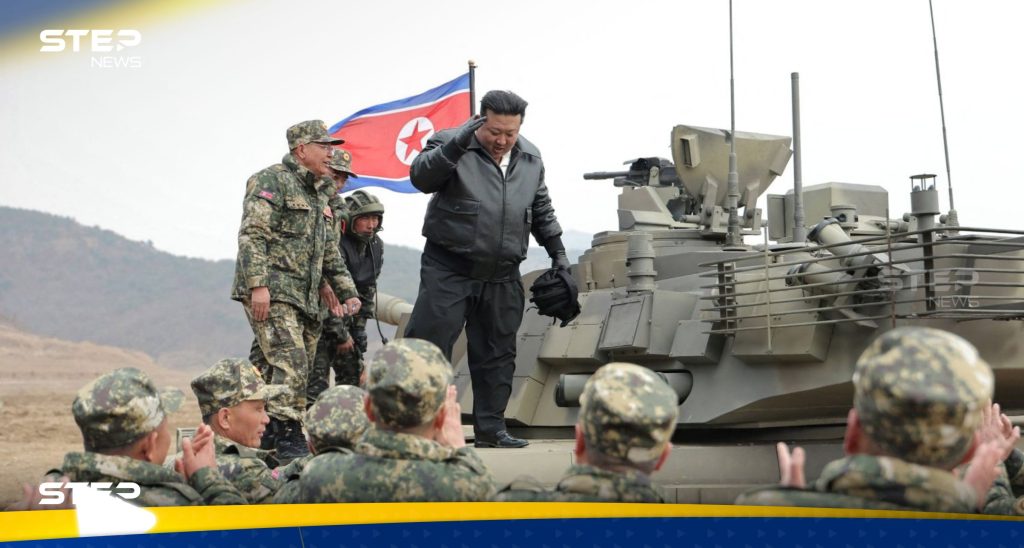 شاهد زعيم كوريا الشمالية يكشف عن دبابة جديدة ويقودها بنفسه (صور)
