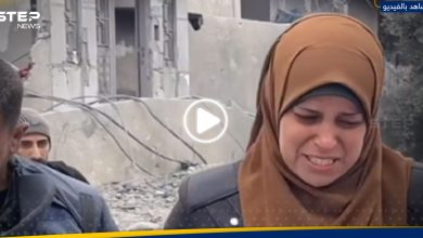 فيديو مؤثر لسيدة فلسطينية ذهبت لإحضار الطحين فوجدت منزلها قد قصف فوق رؤوس عائلتها