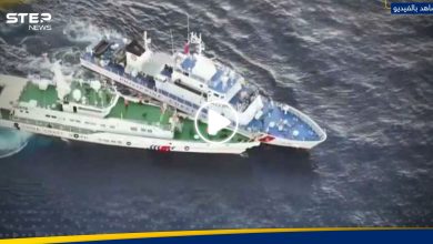 شاهد|| حادث "خطير" في بحر الصين.. اصطدام سفينتين عسكريتين فيلبينية وصينية