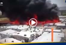 اندلاع حريق بمخيم للنازحين السوريين في لبنان