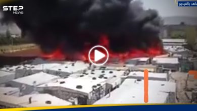 اندلاع حريق بمخيم للنازحين السوريين في لبنان