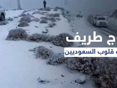 محافظة طريف السعودية تشهد ليلة شتوية سيبيرية وتساقط ثلوج كثيف بحالة نادرة ورقص الأهالي فرحاً به (فيديو)
