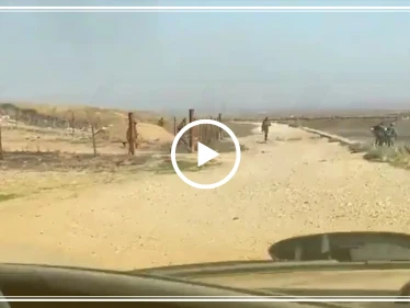 شاهد بالفيديو|| لحظة هروب جماعية لعناصر تابعة لقوات النظام السوري في رأس العين