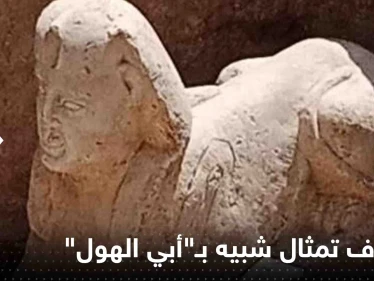 مصر.. اكتشاف تمثال جديد شبيه بـ"أبي الهول" (صور)
