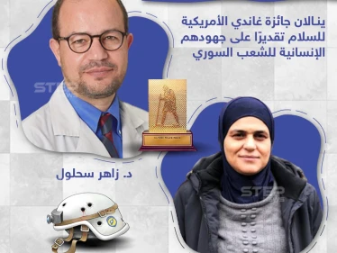 متطوعان في الدفاع المدني السوري يحصلان على جائزة غاندي الأمريكية للسلام