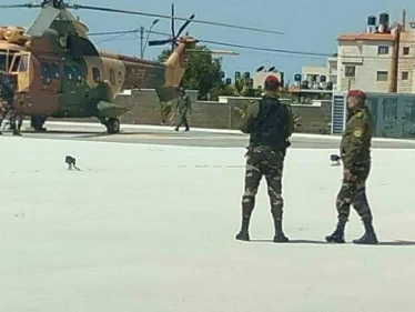 مروحيتين أردنيتين تهبطان في مقر الرئاسة الفلسطينية برام الله (فيديو)