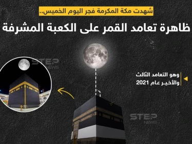 مكة المكرمة تشهد ظاهرة تعامد القمر مع الكعبة المشرفة