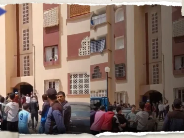 بالفيديو|| حدث مفزع ومخيف في مبنى بالجزائر وهروب السكان المرعوبين