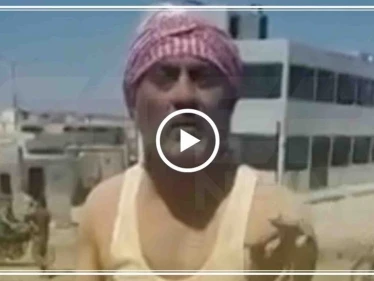 بعد خروجه من تحت الأنقاض .. رسالة تحدي للأسد (فيديو)