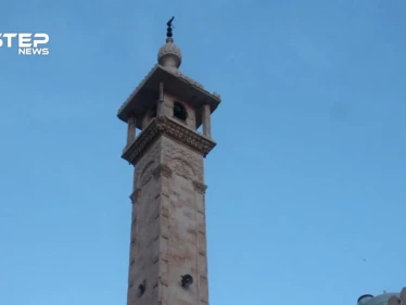 أذان المغرب من مسجد السيدة فاطمة الزهراء في مدينة الباب بريف حلب