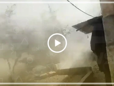 شاهد بالفيديو لحظة سقوط برميل قرب مصور أثناء تغطيته للقصف في مدينة كفرنبل جنوب إدلب