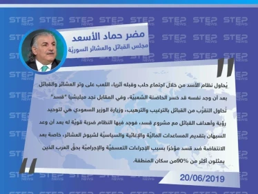 المتحدث باسم مجلس القبائل والعشائر السوريَّة: النظام يلعب على وتر العشائر في سوريا بعد الضربة التي تلقاها من السعودية