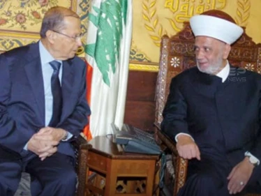 ميشال عون يلتقي مفتي لبنان ويتحدث عن دور الطائفة السنية في لبنان