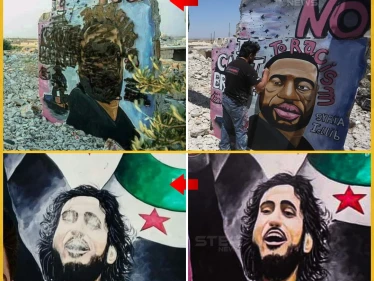 تشويه لوحات جدارية لجورج فلويد و الساروت في إدلب