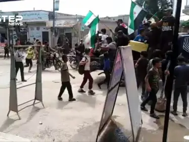 مظاهرة في مدينة جرابلس بريف حلب نصرةً لإدلب - وكالة ستيب نيوز