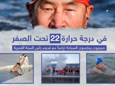الصين: السباحة تحت الصفر فى احتفالات السنة القمرية الجديدة