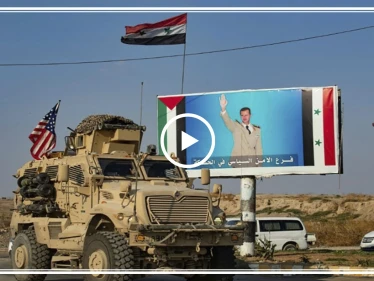قوات النظام السوري تنظم السير لعبور رتل أمريكي للقامشلي (فيديو)