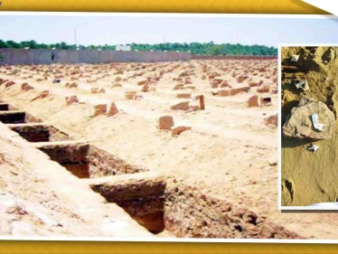 مشاهد مرعبة.. خروج جثث موتى من داخل مقبرة في السعودية (صور)