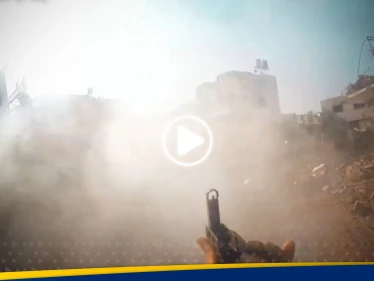 شاهد|| التحام مقاتلي القسام مع جنود وآليات الجيش الإسرائيلي وسط غزة