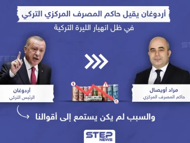 أردوغان يقيل حاكم المصرف المركزي التركي في ظل انهيار الليرة التركية