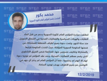 خاص|| المتحدث باسم المؤتمر العام للثورة السورية: الحكومة المؤقتة اتخذت قرارها بالمشاركة في المؤتمر ولكن مندوبيها لم يحضروا، والمؤتمر لم يدّخر أي جهد في توحيد الساحة
